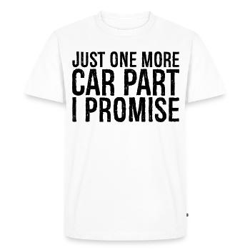 juste une pièce de voiture de plus, je vous le promets - T-shirt Premium bio Homme - blanc - Devant - Nico (187cm)