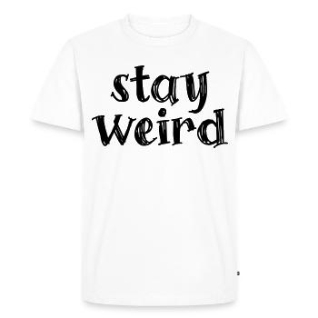 Restez bizarre - T-shirt Premium bio Homme - blanc - Devant - Nico (187cm)