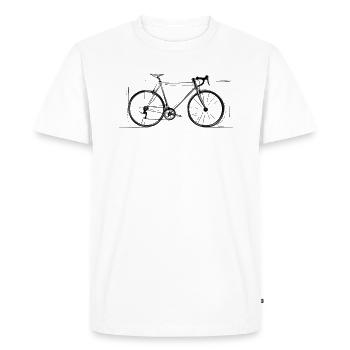 Fine Bicycle Drawing Perfect for Cycling Lovers - Men's Premium Organic T-Shirt - white - Front - Nico (187cm)