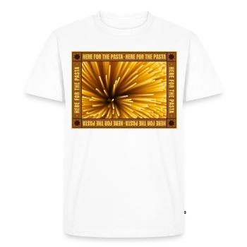 Cadre rétro Spaghetti Focus - T-shirt Premium bio Homme - blanc - Devant - Nico (187cm)