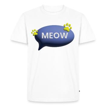 Meow Cat Cute Catlove 3D - Men's Premium Organic T-Shirt - white - Front - Nico (187cm)
