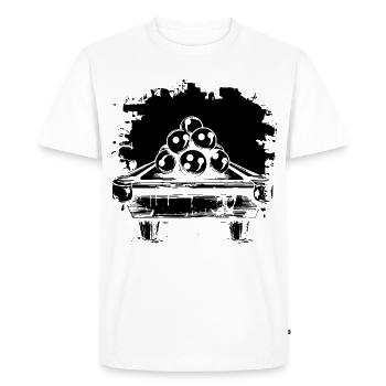 Billiards Comic Look - Men's Premium Organic T-Shirt - white - Front - Nico (187cm)