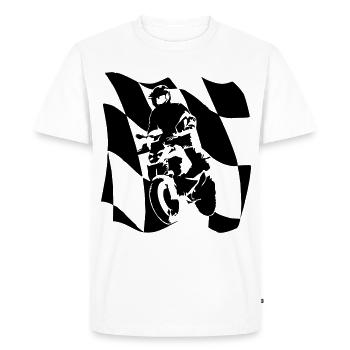 BikeFlagFlagBavaria - Men's Premium Organic T-Shirt - white - Front - Nico (187cm)