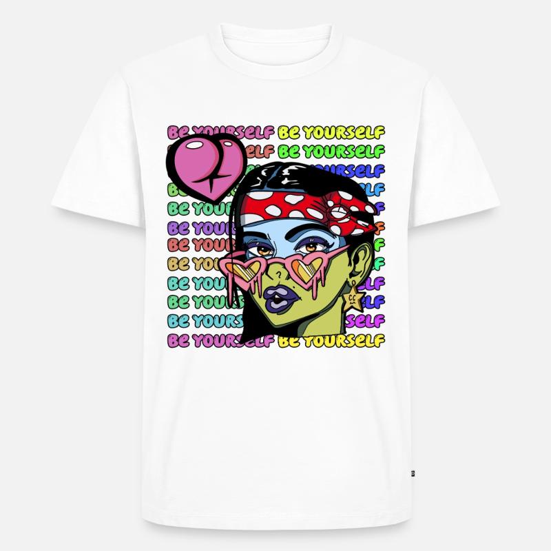 Seien Sie Sie selbst - Männer Premium Bio T-Shirt - Weiß