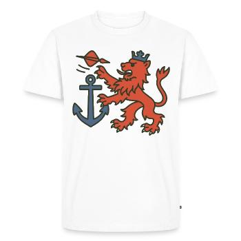 Dusseldorf Lion with Dart - Men's Premium Organic T-Shirt - white - Front - Nico (187cm)