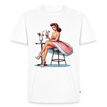 Wife Rockabilly Pina Colada Gift - Men's Premium Organic T-Shirt - white - Front - Nico (187cm)