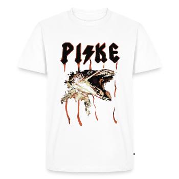 Pêche au brochet - Pike Attack - T-shirt Premium bio Homme - blanc - Devant - Nico (187cm)