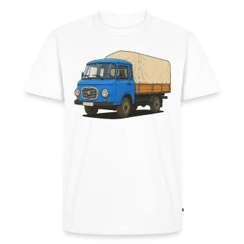 East Flatbed - Men's Premium Organic T-Shirt - white - Front - Nico (187cm)