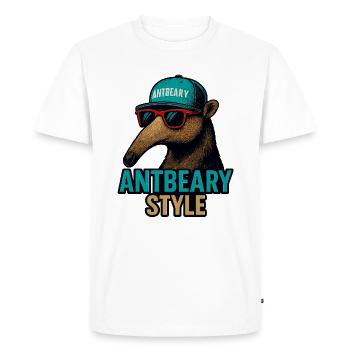 Dessin animé de Fourmilier style Antbeary - T-shirt Premium bio Homme - blanc - Devant - Nico (187cm)