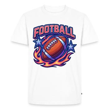 Design de football vibrant avec des flammes - T-shirt Premium bio Homme - blanc - Devant - Nico (187cm)