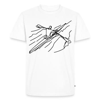 Rower Drawing - Men's Premium Organic T-Shirt - white - Front - Nico (187cm)