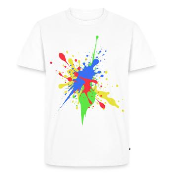 Couleur colorée Design Art abstrait - T-shirt Premium bio Homme - blanc - Devant - Nico (187cm)