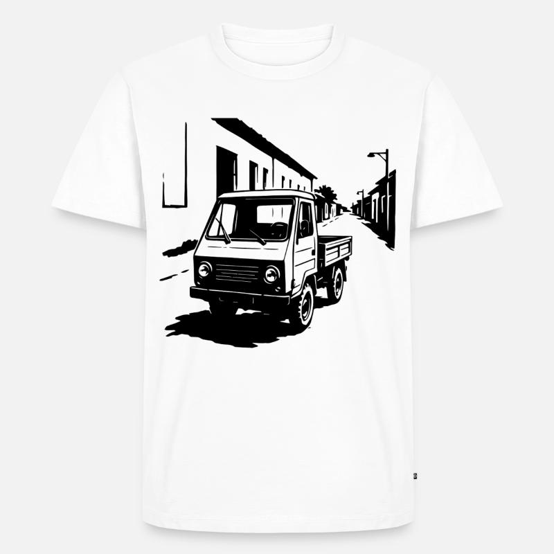 Multifunktionskraft Retro - Männer Premium Bio T-Shirt - Weiß
