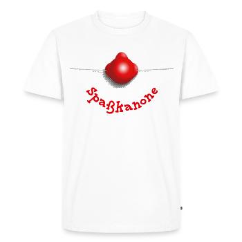 Clown nose – fun cannon - Men's Premium Organic T-Shirt - white - Front - Nico (187cm)