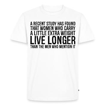 Une étude récente a révélé que les femmes qui portent un - T-shirt Premium bio Homme - blanc - Devant - Nico (187cm)