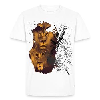 « Leo_25 » par Acryl Galerie & Design - T-shirt Premium bio Homme - blanc - Devant - Nico (187cm)