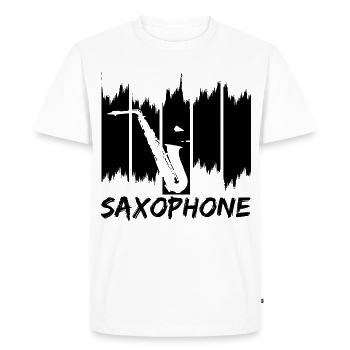 Saxophone - T-shirt Premium bio Homme - blanc - Devant - Nico (187cm)
