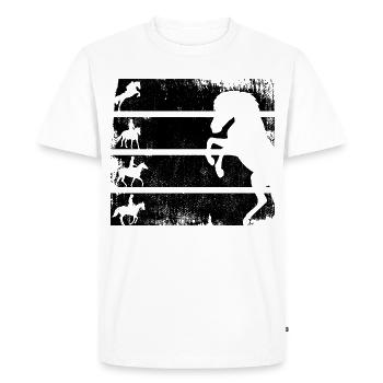 Sports équestres - T-shirt Premium bio Homme - blanc - Devant - Nico (187cm)