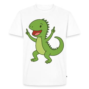 Bébé Iguane de fête - T-shirt Premium bio Homme - blanc - Devant - Nico (187cm)