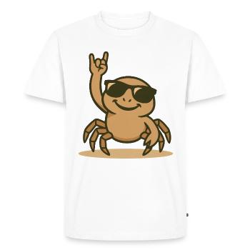 Crabby Rock Vibes - Men's Premium Organic T-Shirt - white - Front - Nico (187cm)
