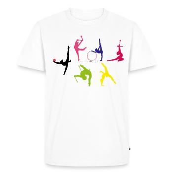 Gymnastique rythmique - T-shirt Premium bio Homme - blanc - Devant - Nico (187cm)
