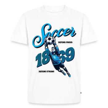 Goalkeeper 1989 Soccer Nostalgia - Men's Premium Organic T-Shirt - white - Front - Nico (187cm)