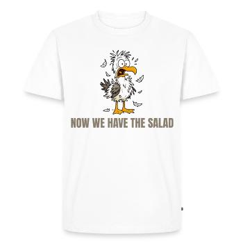 Maintenant, nous avons la salade Seagull - T-shirt Premium bio Homme - blanc - Devant - Nico (187cm)