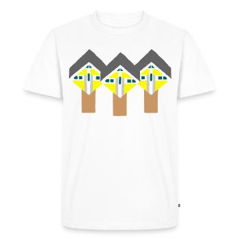 Maisons cubiques - T-shirt Premium bio Homme - blanc - Devant - Nico (187cm)