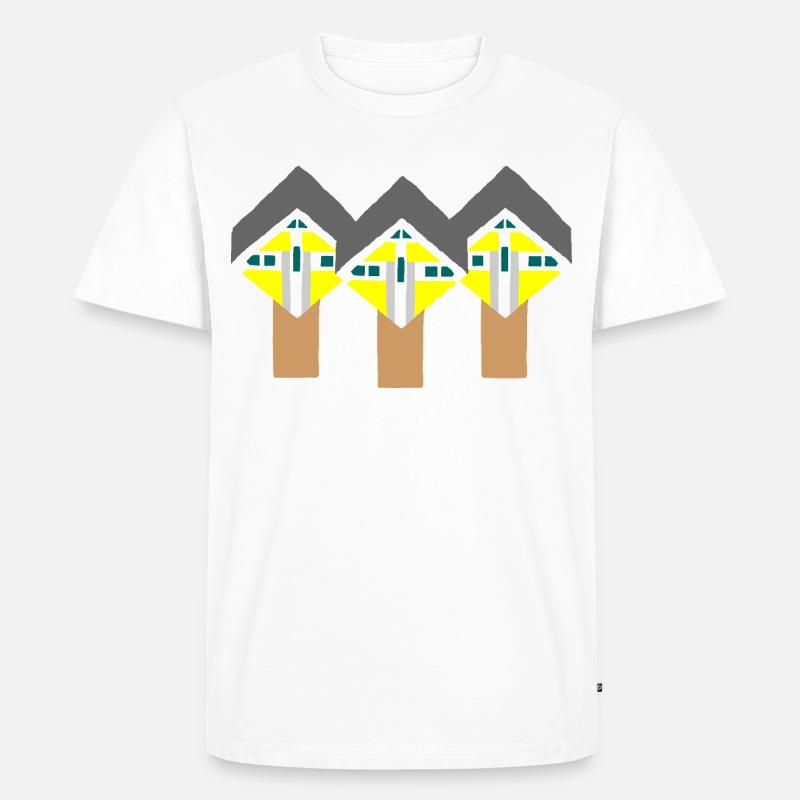 Kubushäuser - Männer Premium Bio T-Shirt - Weiß