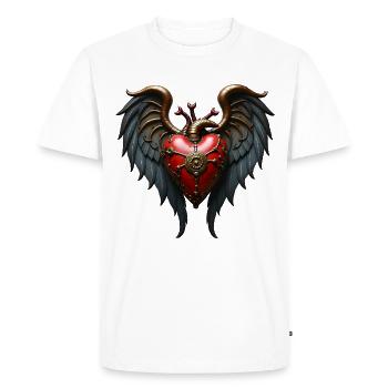 The beating heart of mechanics, - Men's Premium Organic T-Shirt - white - Front - Nico (187cm)