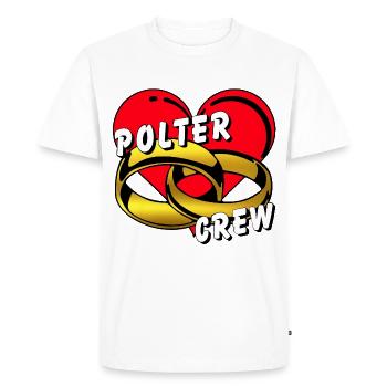 Polter Crew , Enterrement de vie de garçon ............... - T-shirt Premium bio Homme - blanc - Devant - Nico (187cm)