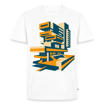 Rêve d’architecte #2 - T-shirt Premium bio Homme - blanc - Devant - Nico (187cm)