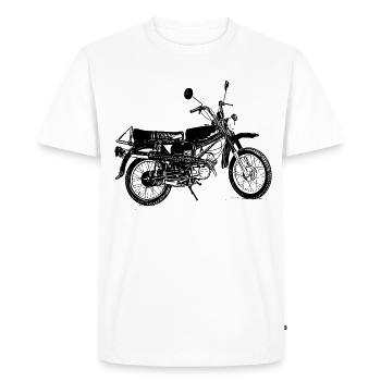 Deux temps dans le sang - T-shirt Premium bio Homme - blanc - Devant - Nico (187cm)