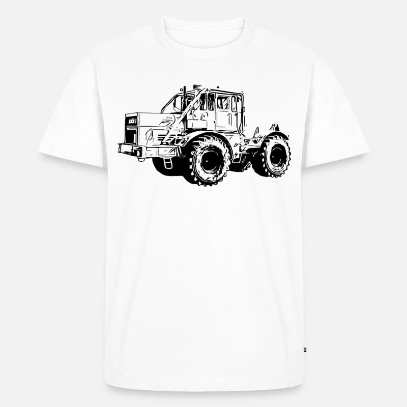 Kraftmaschine K700 Traktor - Männer Premium Bio T-Shirt - Weiß