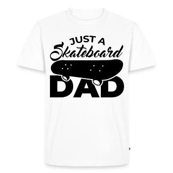 Skateboard papa - T-shirt Premium bio Homme - blanc - Devant - Nico (187cm)