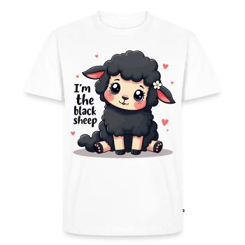 Je suis le mouton noir – et j’en suis fier ! - T-shirt Premium bio Homme - blanc - Devant - Nico (187cm)