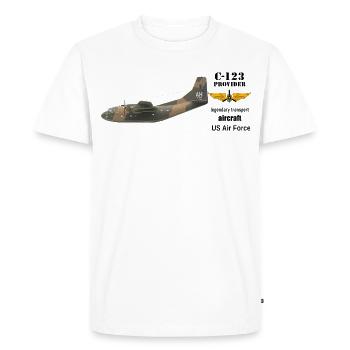C-123 Provider - Men's Premium Organic T-Shirt - white - Front - Nico (187cm)