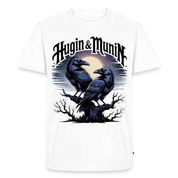 Hugin et Munin - Gardiens de la pensée - T-shirt Premium bio Homme - blanc - Devant - Nico (187cm)