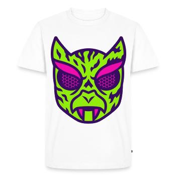 Neon Viper Mask - Men's Premium Organic T-Shirt - white - Front - Nico (187cm)