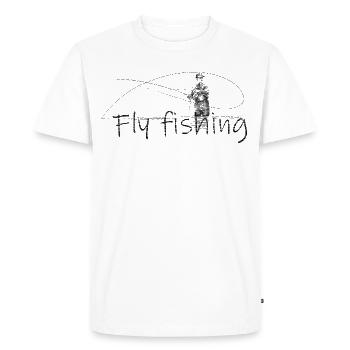 Fly fishing - Men's Premium Organic T-Shirt - white - Front - Nico (187cm)