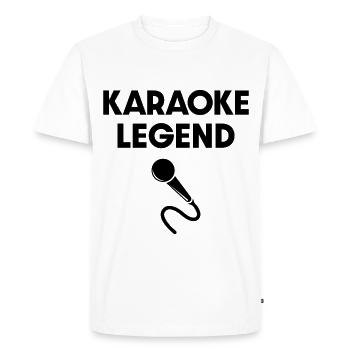 Légende du karaoké - T-shirt Premium bio Homme - blanc - Devant - Nico (187cm)
