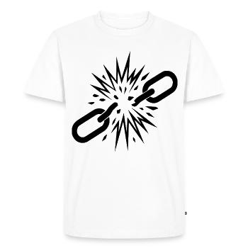 Liberté  - T-shirt Premium bio Homme - blanc - Devant - Nico (187cm)
