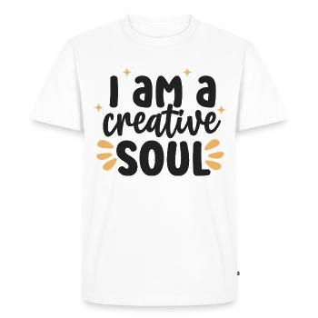 Creative Soul Inspirational Quote - Men's Premium Organic T-Shirt - white - Front - Nico (187cm)