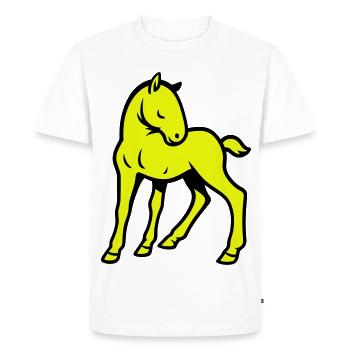 Cheval mignon - T-shirt Premium bio Homme - blanc - Devant - Nico (187cm)