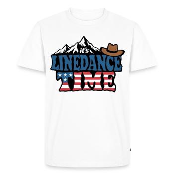 C’est l’heure de la danse en ligne, Danse en ligne, Fan de country - T-shirt Premium bio Homme - blanc - Devant - Nico (187cm)