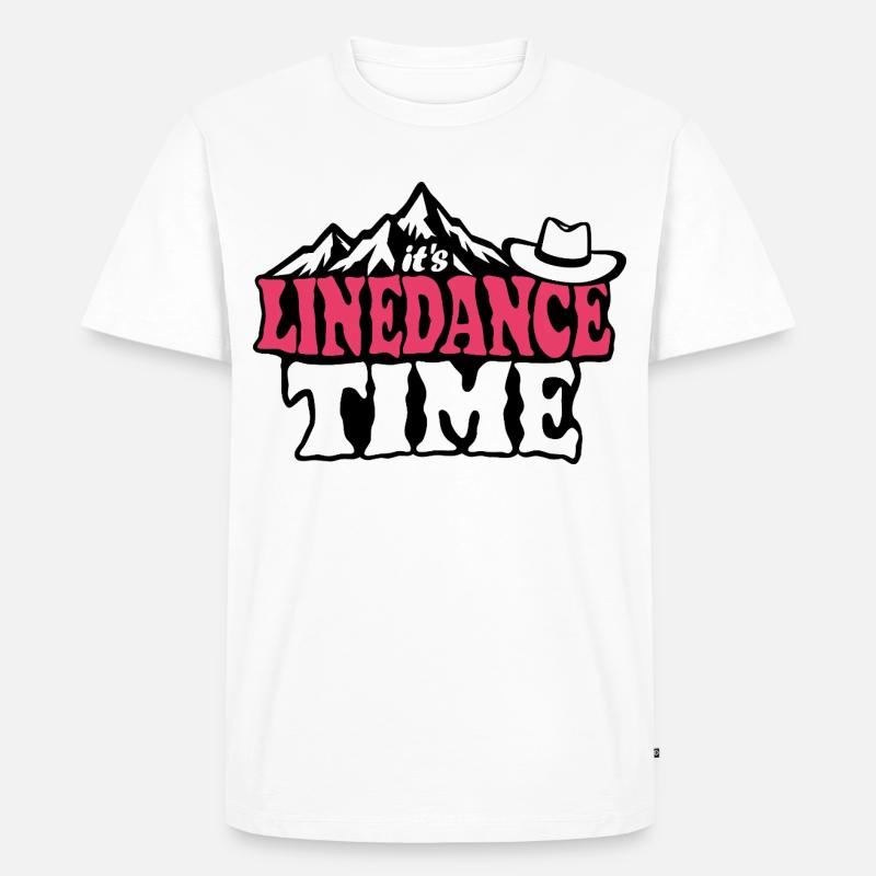 It's linedance time, Linedancing, Country Fan - Männer Premium Bio T-Shirt - Weiß