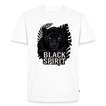 Black Spirit – Panther - Men's Premium Organic T-Shirt - white - Front - Nico (187cm)