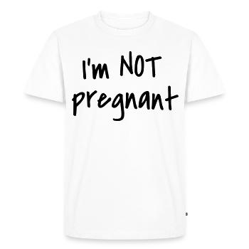 Je ne suis pas enceinte - T-shirt Premium bio Homme - blanc - Devant - Nico (187cm)