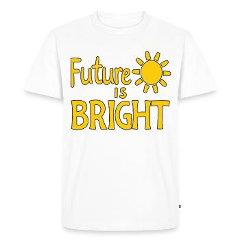 L'avenir est prometteur - Soleil - T-shirt Premium bio Homme - blanc - Devant - Nico (187cm)