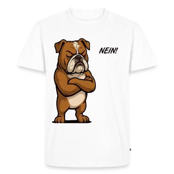 No English Bulldog Bully Bully Owner - Men's Premium Organic T-Shirt - white - Front - Nico (187cm)